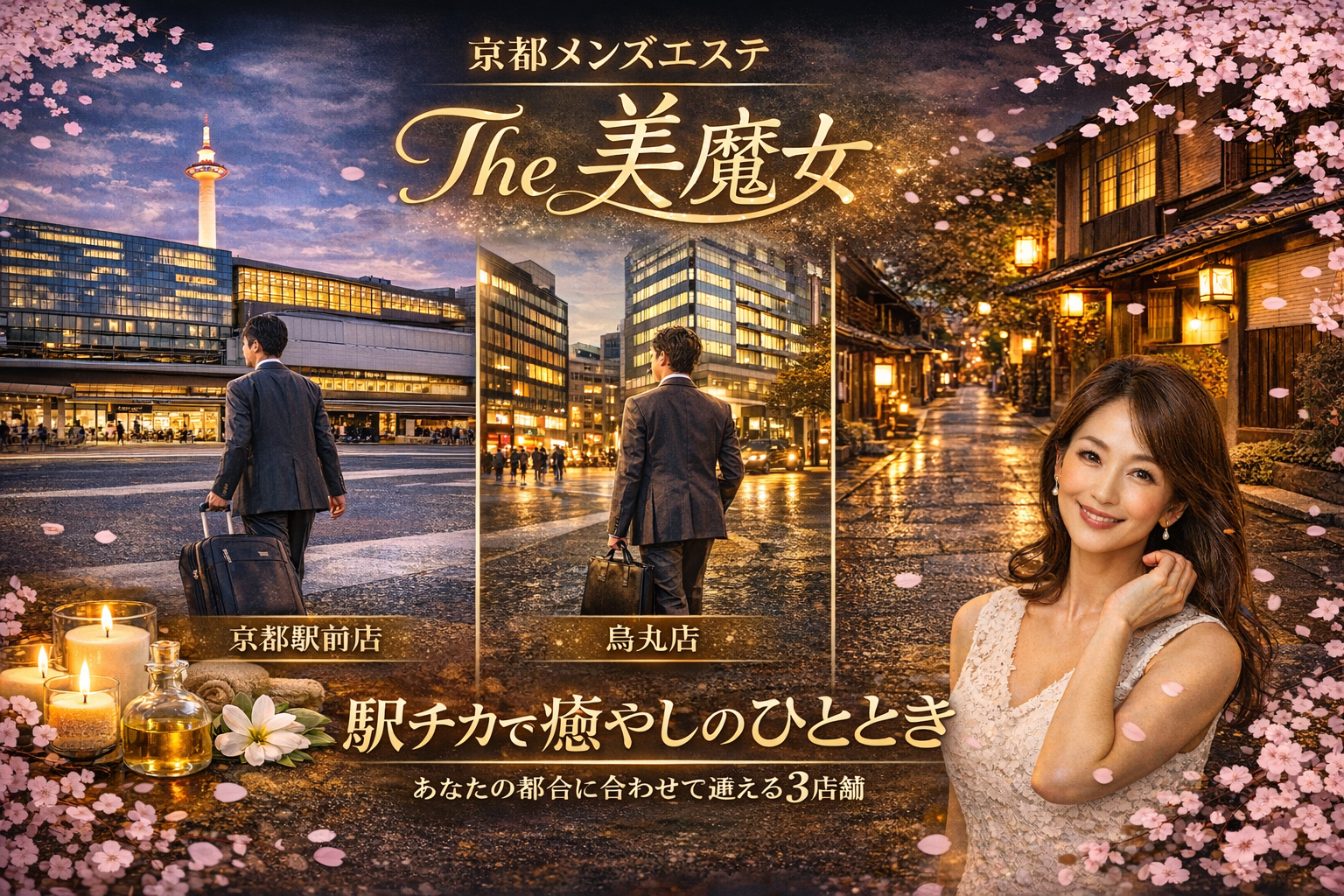 京都メンズエステ｜京都駅・烏丸・大宮の駅近3店舗